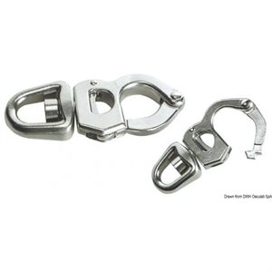 Snap-shackle with trigger opening SS 316 85 mm