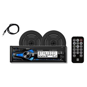 Digital Media Receiver with Bluetooth with antenna and 6.5" Speakers (black)