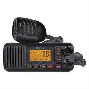 Uniden UM385 Fixed Mount Marine VHF Radio with DSC (Black)