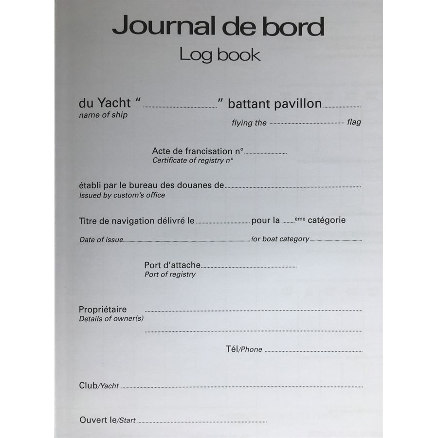 Plastimo English-French log book