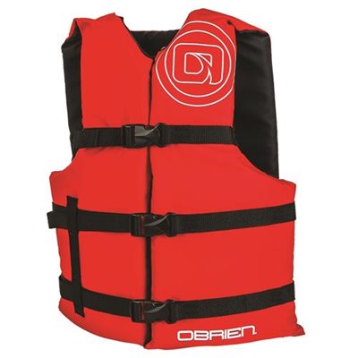 O'Brien Universal Life Jacket with Logo BLyacht - Cabano Marine (4 Pack) (red)
