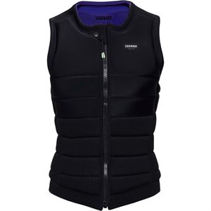 Mystic Womens Zodiac Front Zip Reversible Wake Impact Vest (black / purple) (XS)