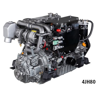 Yanmar diesel engine 4JH80 80HP with transmission 2,63:1