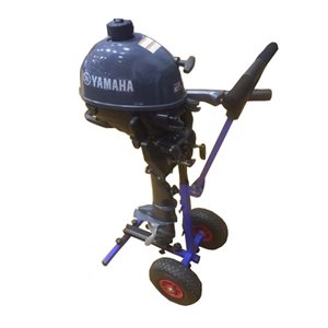 Ultra-compact Foldable Outboard Carrier with wheels.