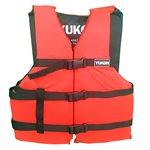 4 Universal life vests in an organizer bag